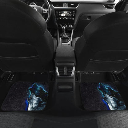 Amazing Galaxy Wolf And Star Car Floor Mats