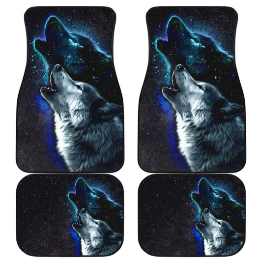 Amazing Galaxy Wolf And Star Car Floor Mats
