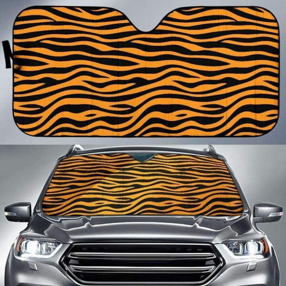 Bengal Tigers Skin Print Pattern Background Car Auto Sun Shades