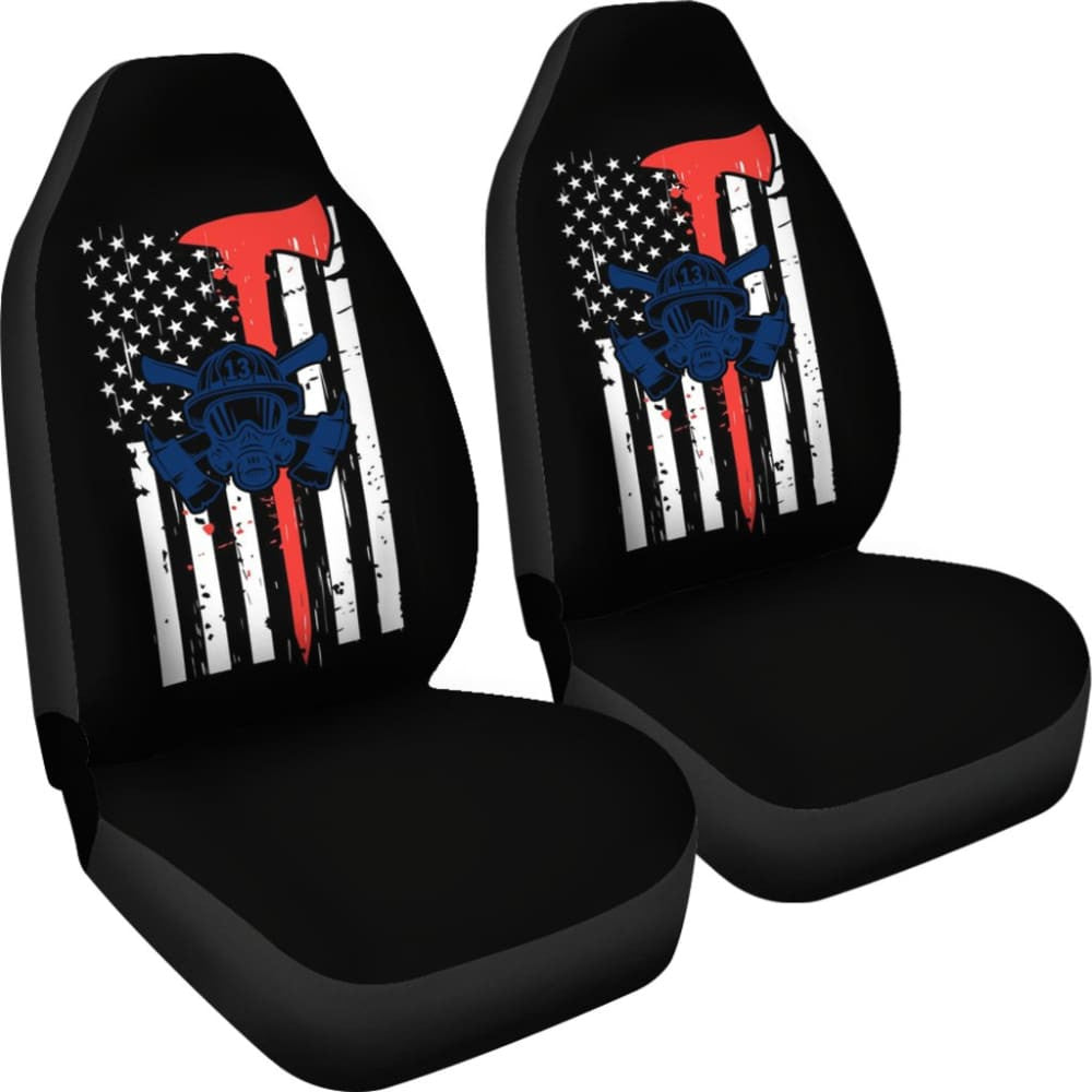 Firefighter Fire and Rescue, Courage, Honor Thin Red Line Car Seat Covers