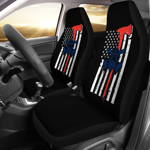 Firefighter Fire and Rescue, Courage, Honor Thin Red Line Car Seat Covers