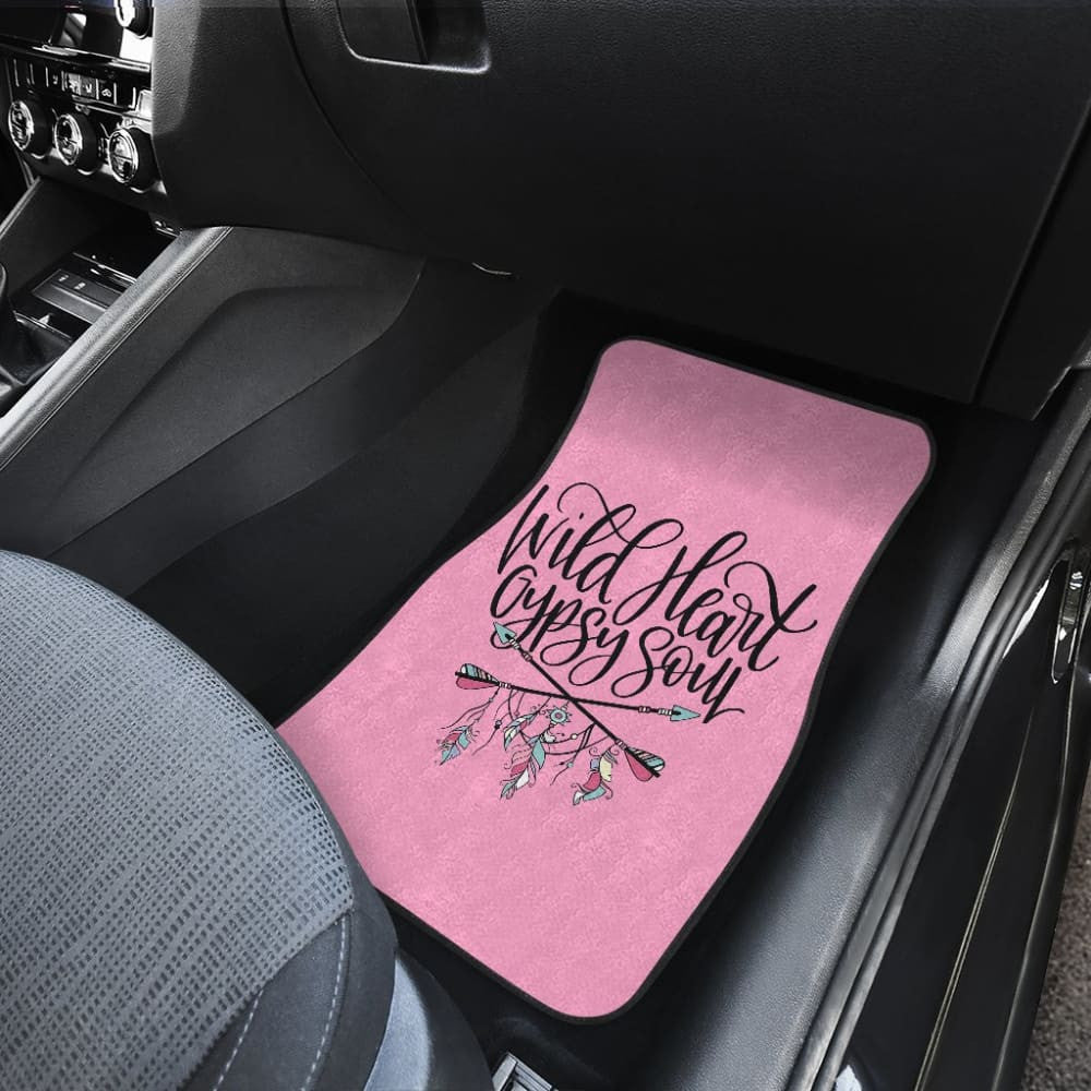 Wild Heart Gypsy Soul Pink Car Floor Mats