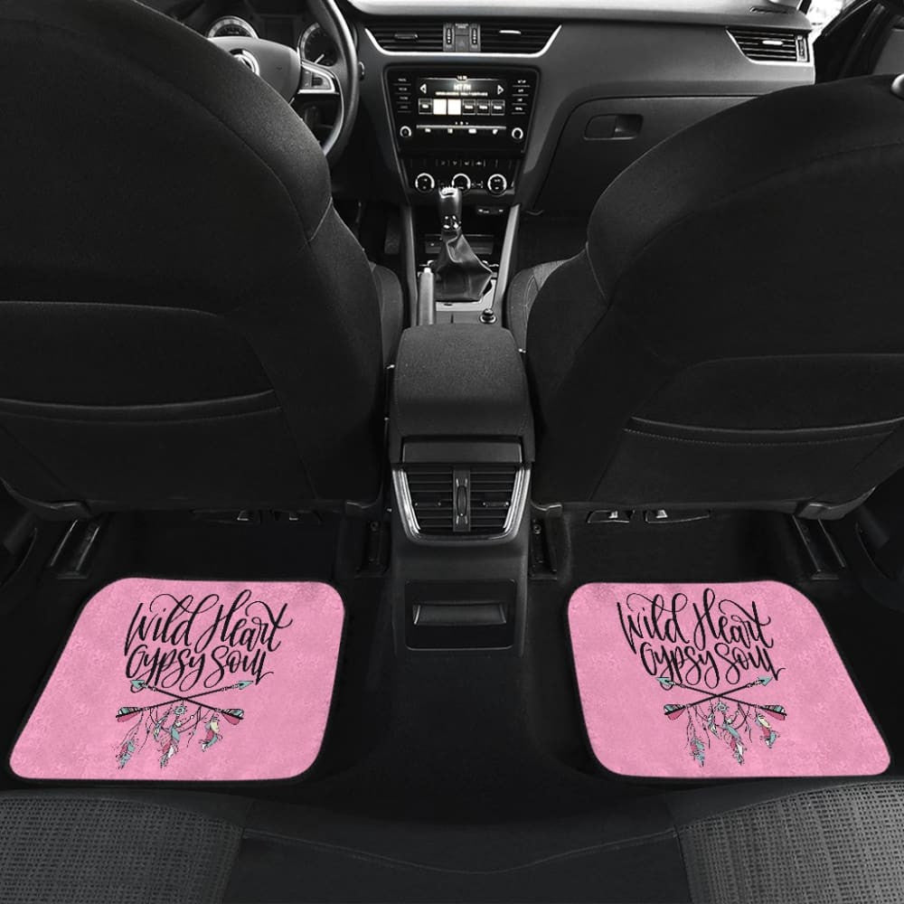 Wild Heart Gypsy Soul Pink Car Floor Mats