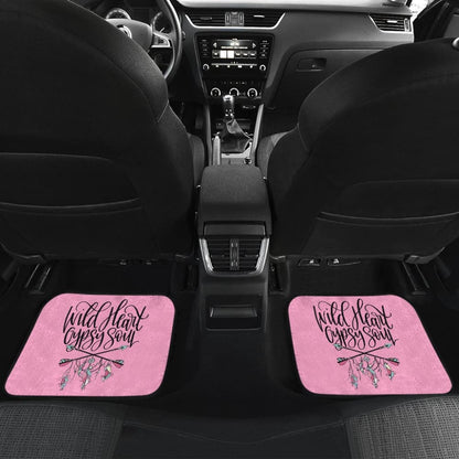 Wild Heart Gypsy Soul Pink Car Floor Mats