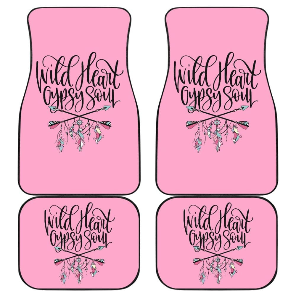 Wild Heart Gypsy Soul Pink Car Floor Mats