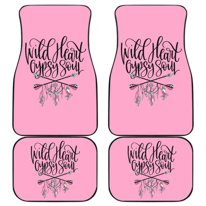 Wild Heart Gypsy Soul Pink Car Floor Mats