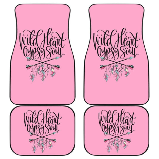 Wild Heart Gypsy Soul Pink Car Floor Mats