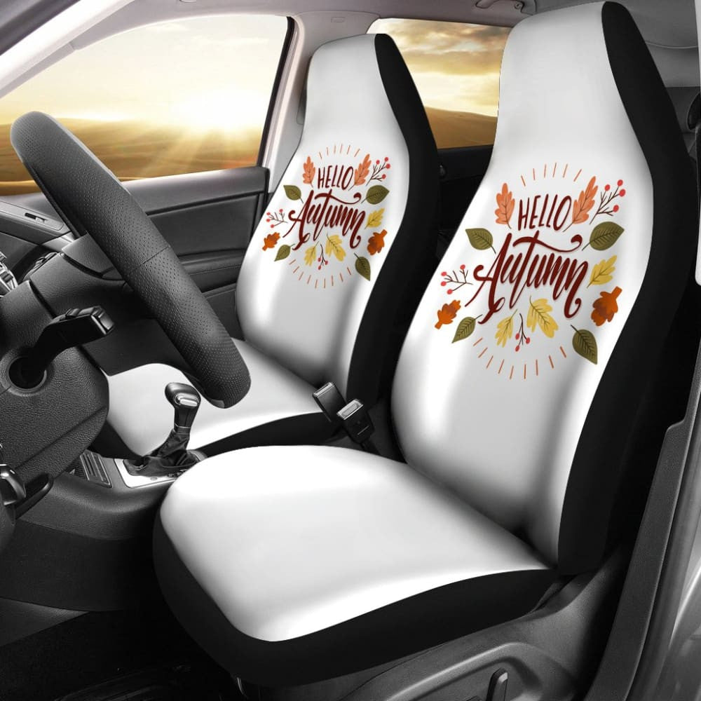 Hello Autumn Car Seat Covers Decoration