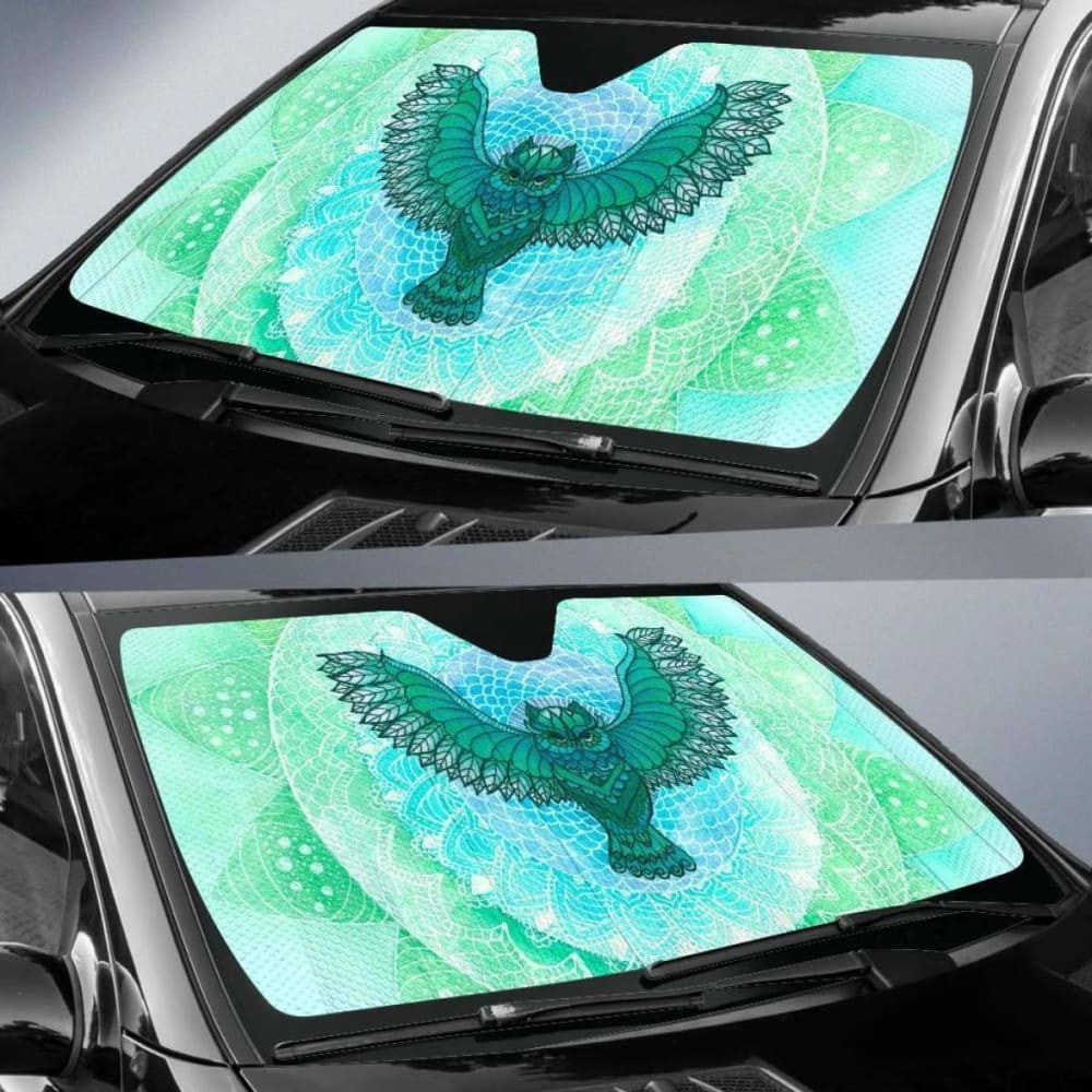 Green Owl Auto Sun Shade