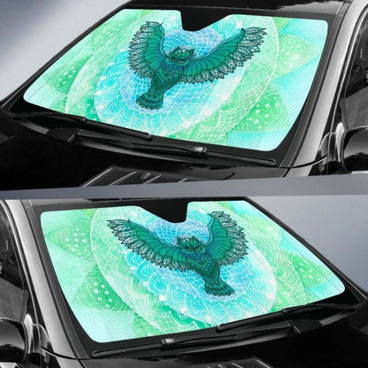 Green Owl Auto Sun Shade