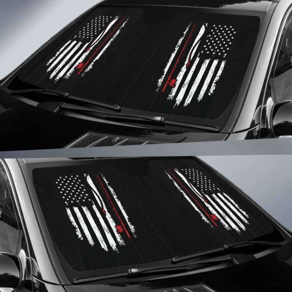 Fishing Flag Auto Sun Car Shades