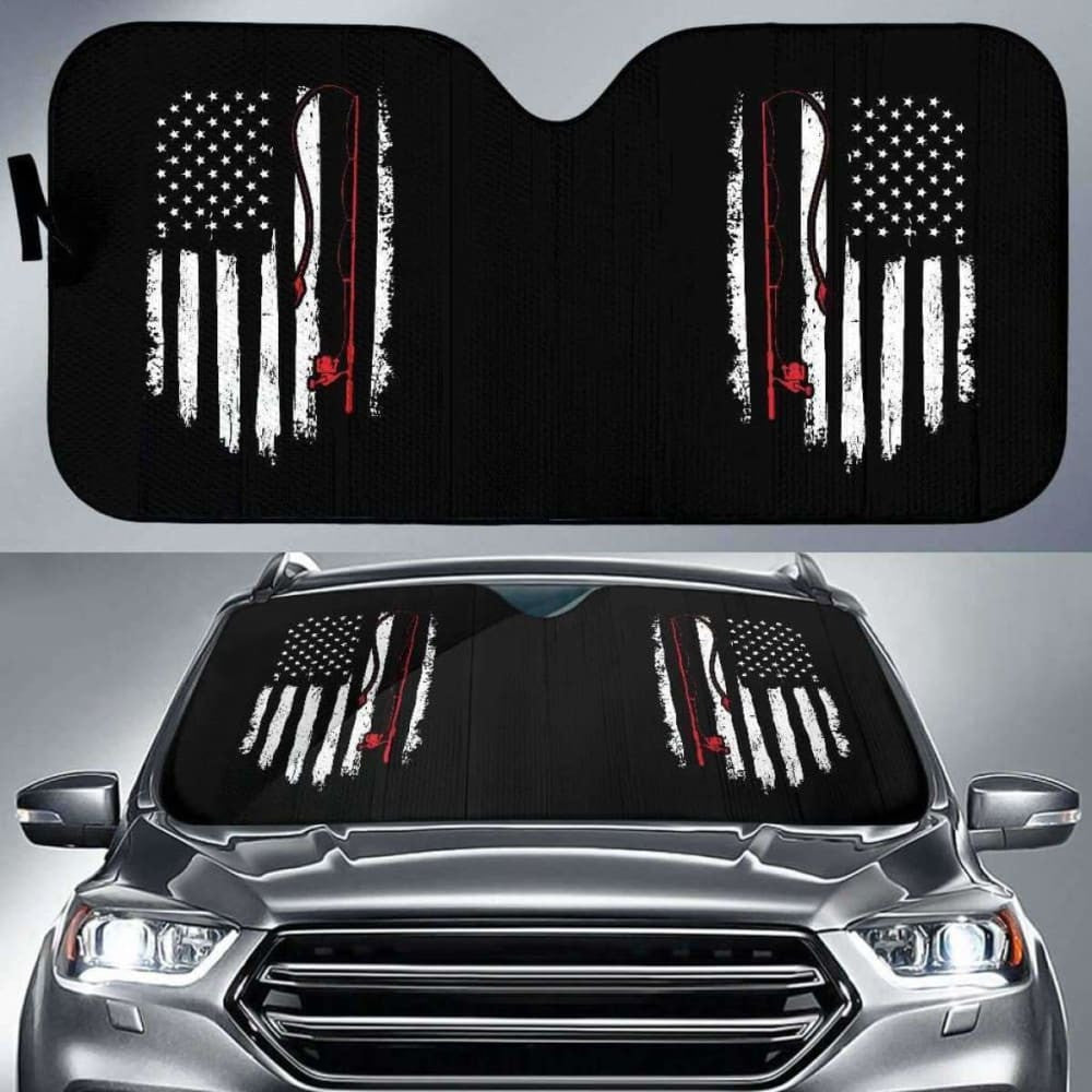 Fishing Flag Auto Sun Car Shades