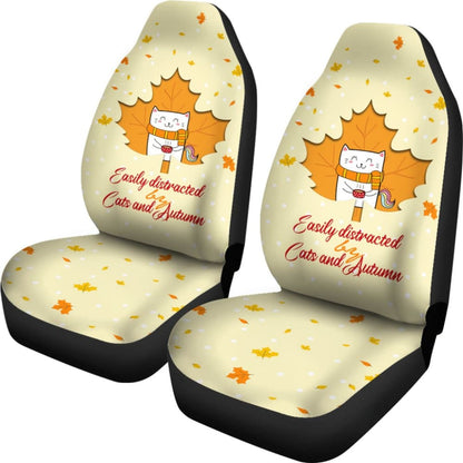 Amazing Easily Distracted By Cats And Autumn Gift Ideas Car Seat Covers