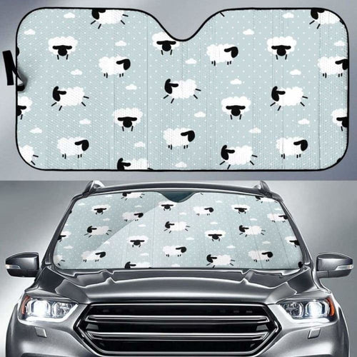 Sheep Polka Dot Cloud Pattern Car Auto Sun Shades