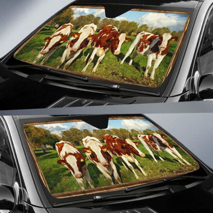 Auto Sun Shades - Cow