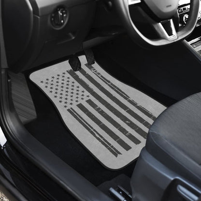 New Black American Flag Car Floor Mats Full Set