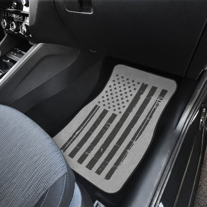 New Black American Flag Car Floor Mats Full Set