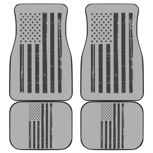New Black American Flag Car Floor Mats Full Set