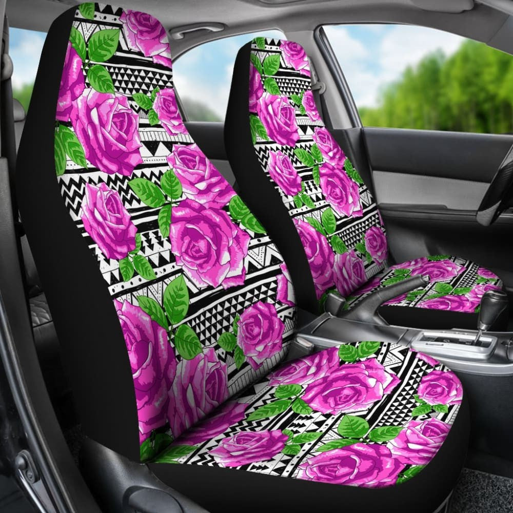 Floral Car Seat Covers Modern Boho Aztec