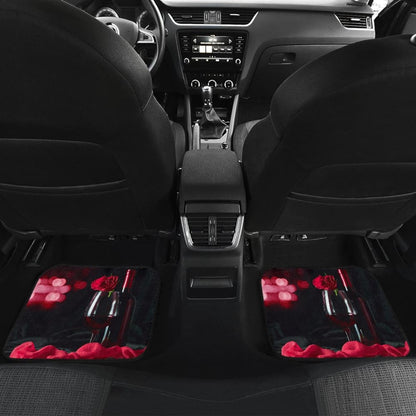 Romatic Couple Red Wine for Wine Lovers Car Floor Mats