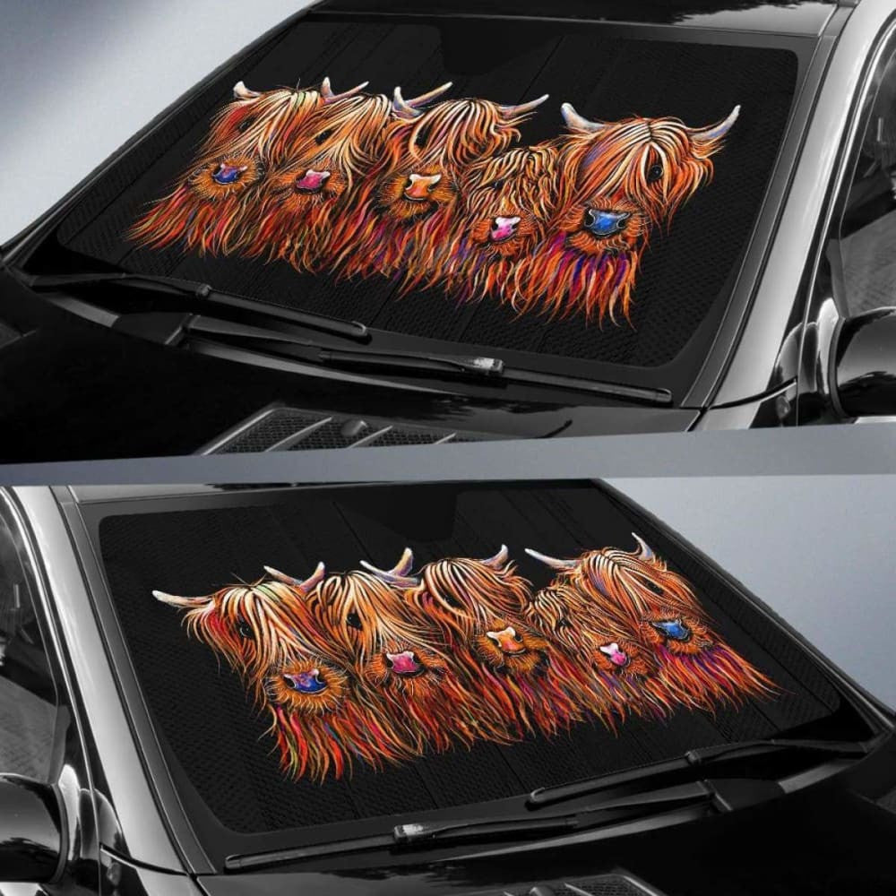 Auto Sun Shades - Cow