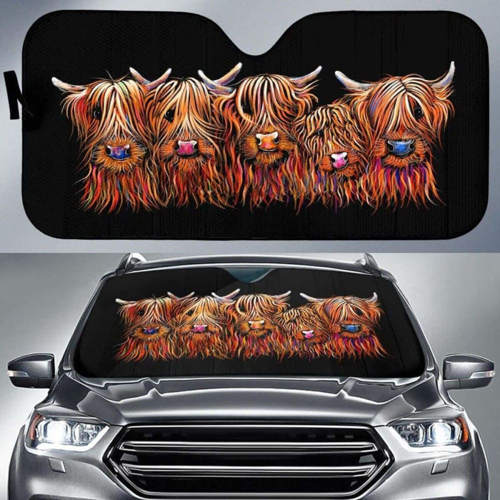 Auto Sun Shades - Cow