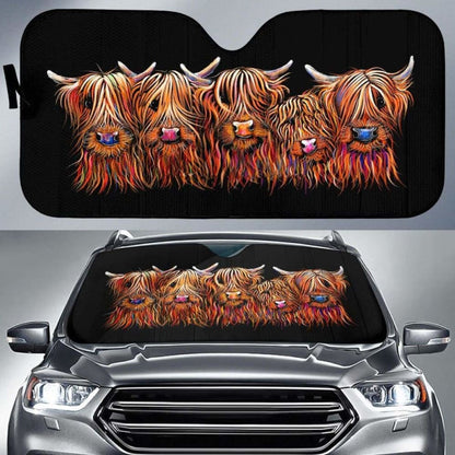Auto Sun Shades - Cow