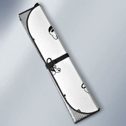 Cute French Bulldog Paw Pattern Car Auto Sun Shades