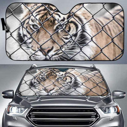 Tiger Cage Zoo Captive HdK Car Sun Shade