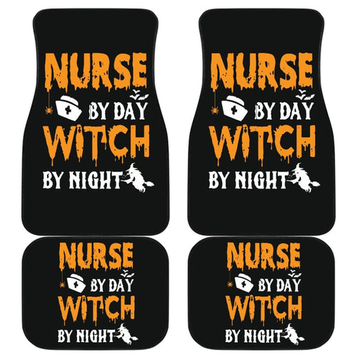 Nurse By Day, Witch By Night Halloween Gift Car Floor Mats