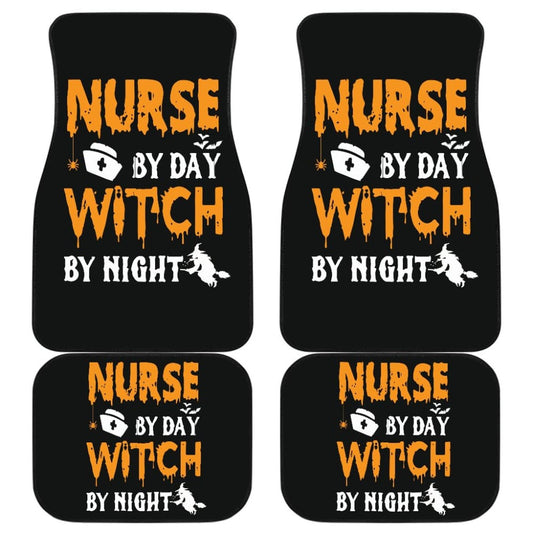 Nurse By Day, Witch By Night Halloween Gift Car Floor Mats