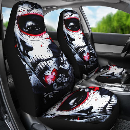 Pcs Sugar Skull Beautiful Girls Car Seat Covers