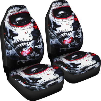 Pcs Sugar Skull Beautiful Girls Car Seat Covers