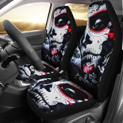 Pcs Sugar Skull Beautiful Girls Car Seat Covers