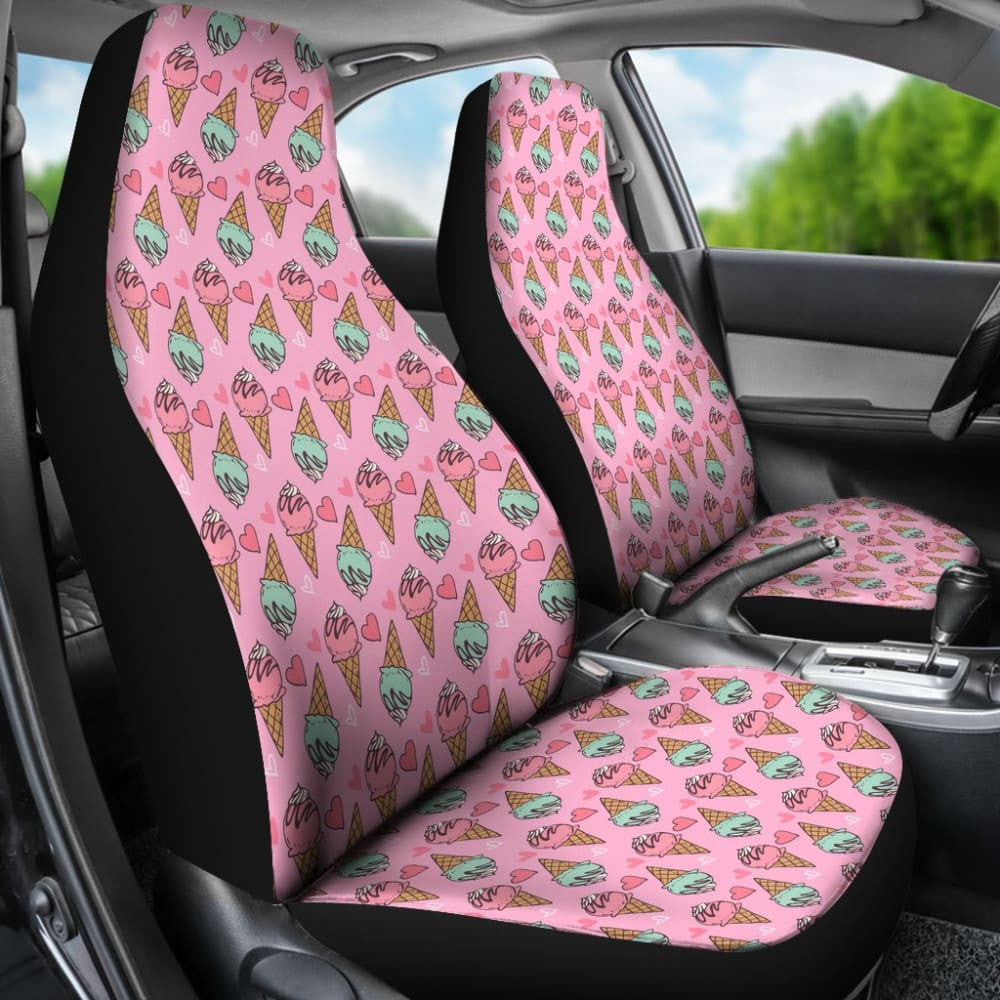 Cute Ice Cream Pattern Car Seat Covers