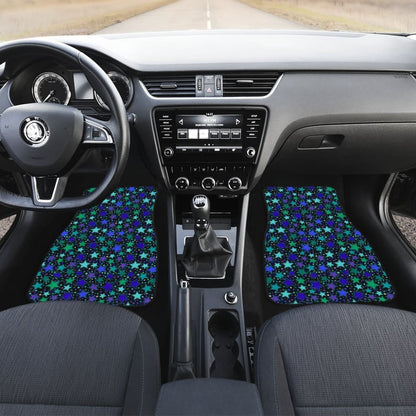 Blue Stars Front And Back Car Mats