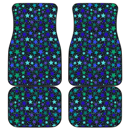 Blue Stars Front And Back Car Mats