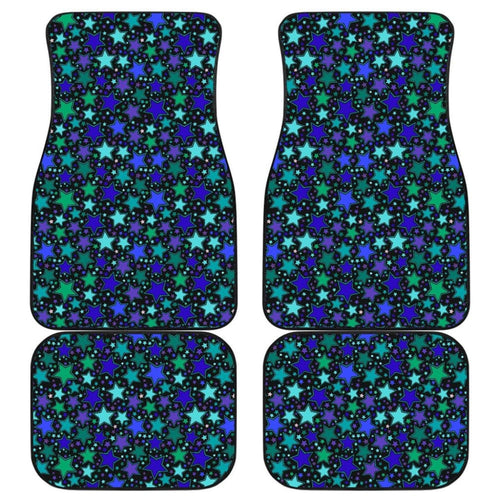 Blue Stars Front And Back Car Mats
