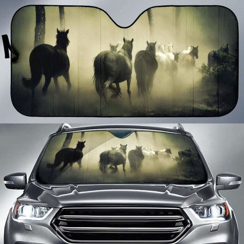 Horses Forest HdK Car Sun Shade