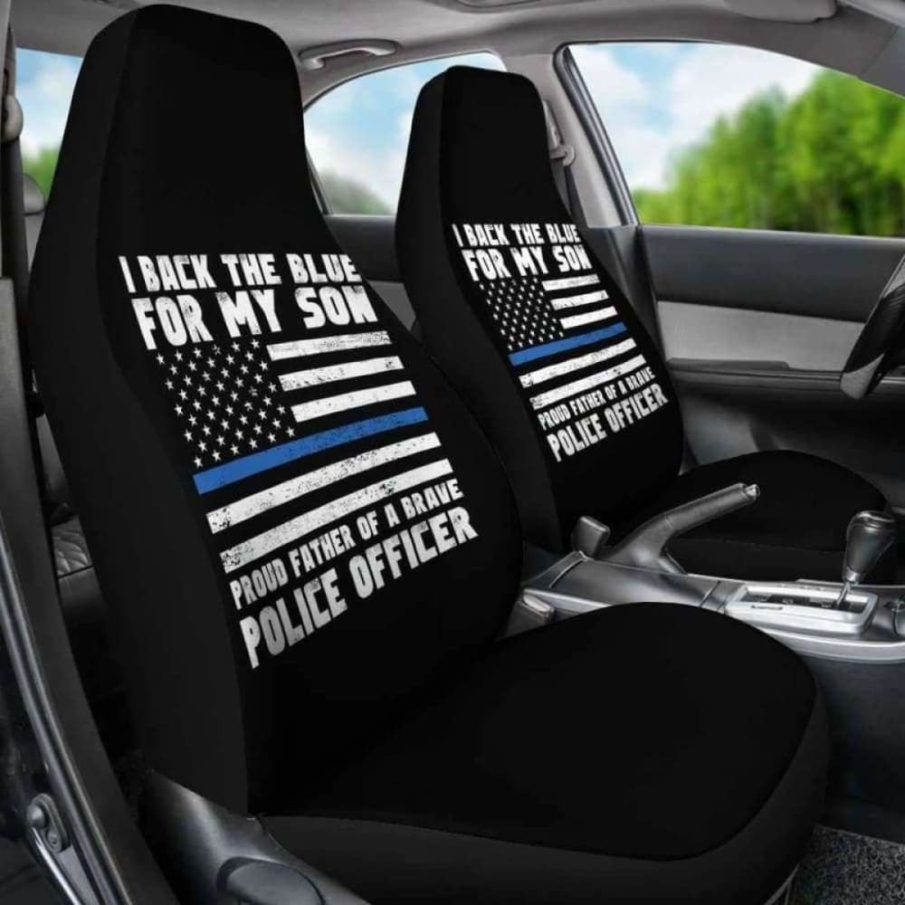 Proud Father Of A Police Officer Car Seat Covers