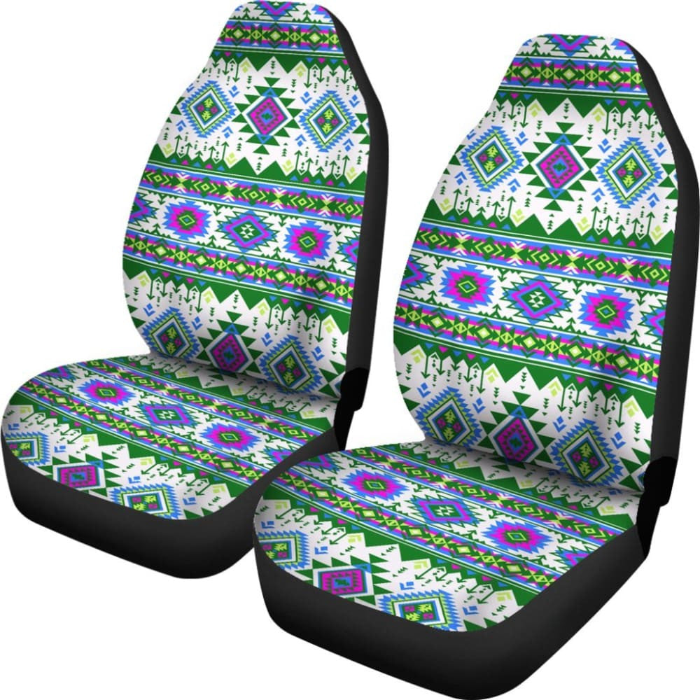 Green Purple Aztec Car Seat Covers