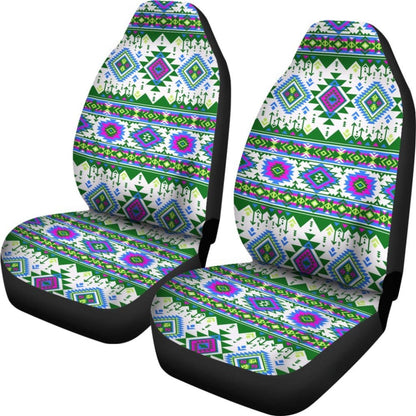 Green Purple Aztec Car Seat Covers