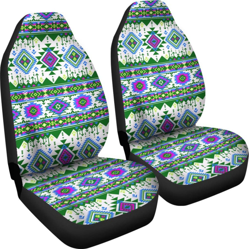 Green Purple Aztec Car Seat Covers