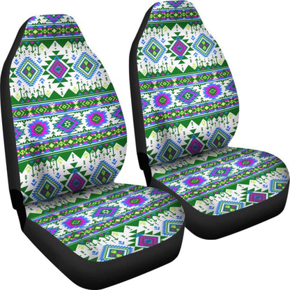 Green Purple Aztec Car Seat Covers