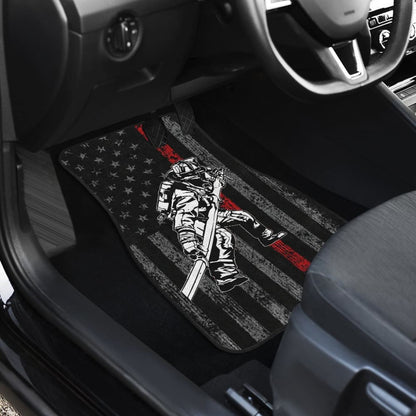 Firefighter Gift American Flag Thin Red Line Fireman Car Floor Mats
