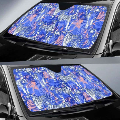 White Bengal Tigers Pattern Car Auto Sun Shades