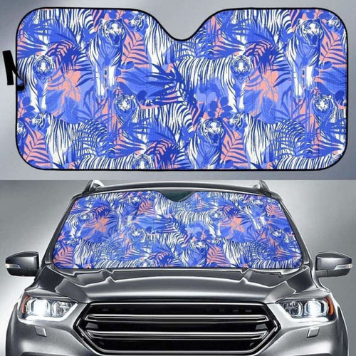 White Bengal Tigers Pattern Car Auto Sun Shades