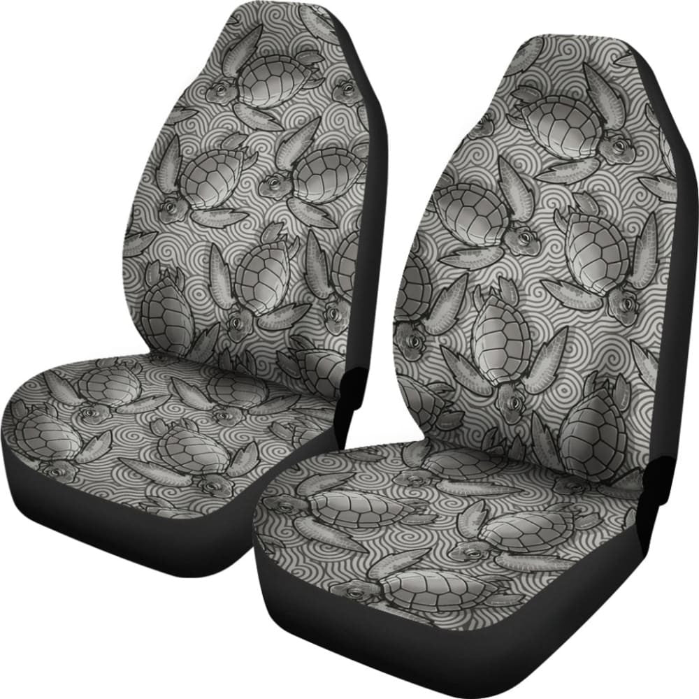 Turtle Swirl Car Seat Covers - Gray