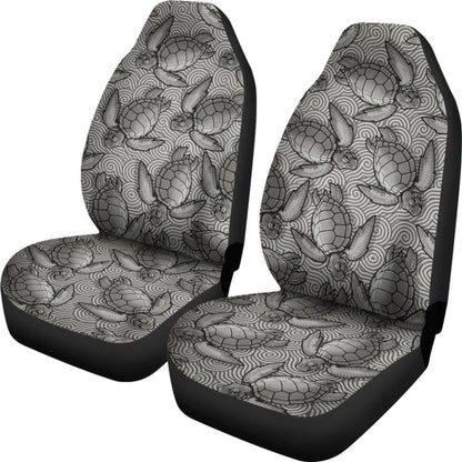 Turtle Swirl Car Seat Covers - Gray