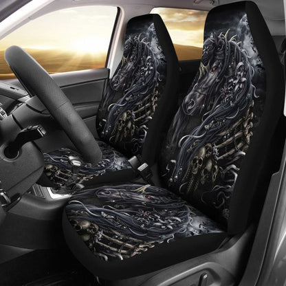 Pcs Sugar Skull Horse Car Seat Covers